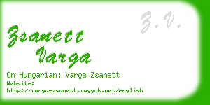zsanett varga business card